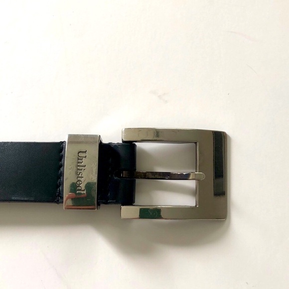 Unlisted by Kenneth Cole Black Belt with Silver Buckle - Picture 9 of 13